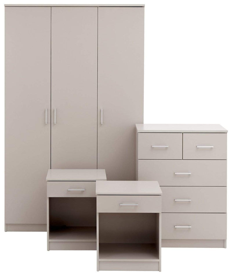 GFW Bedroom Set Panama 4Pce Set Grey Bed Kings
