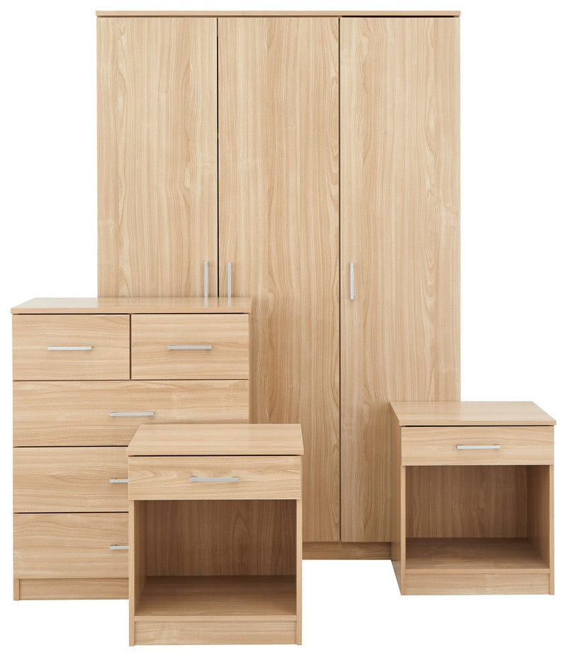 GFW Bedroom Set Panama 4Pce Set Oak Bed Kings