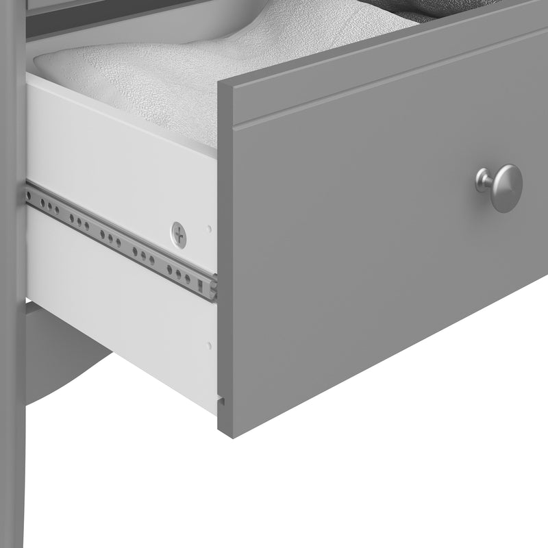 FTG Bedside Cabinet Baroque Nightstand Grey Bed Kings