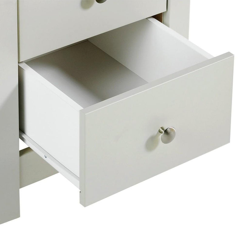 FTG Bedside Cabinet Florence 3 Drawer Bedside Cabinet Grey Bed Kings