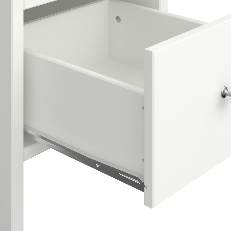 FTG Bedside Cabinet Tromso 1 Drawer Nightstand Off White Bed Kings