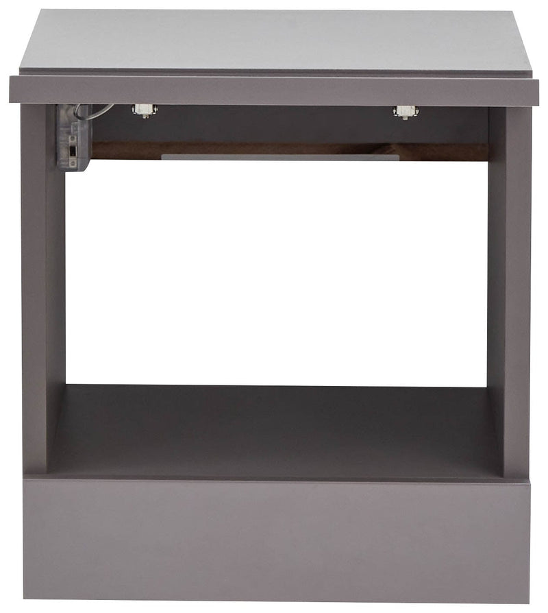 GFW Bedside Cabinet Galicia Pair Of Wall Hanging Bedside Tables Grey Bed Kings