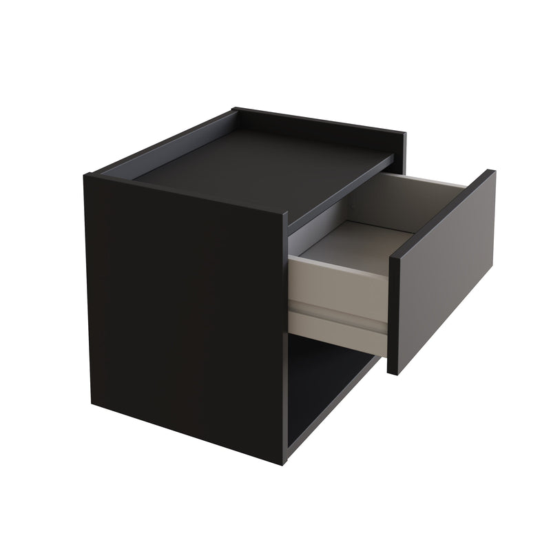 GFW Bedside Cabinet Harmony Wall Mounted Pair Of Bedside Tables Anthracite - GFW Bed Kings