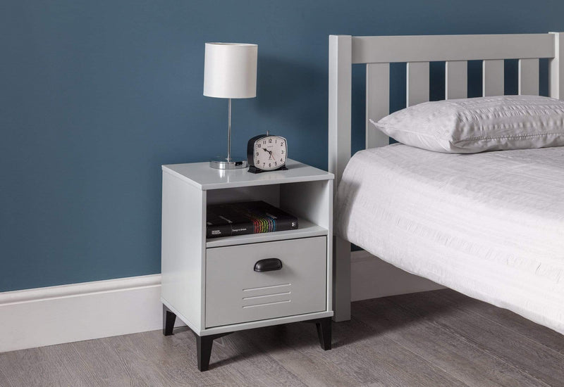 Julian Bowen Bedside Cabinet Lakers Locker 1 Drawer Bedside Bed Kings