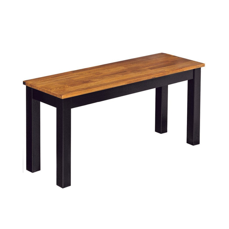 LPD Bench Copenhagen Bench Black Frame-Oiled Wood Bed Kings