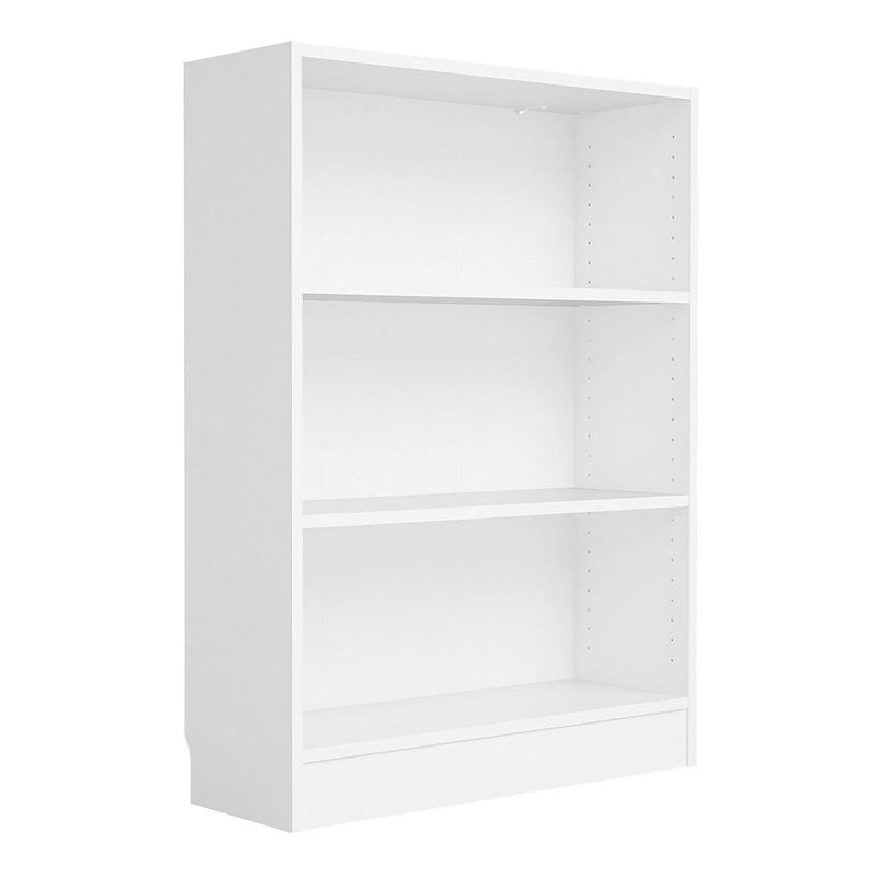 FTG Bookcase Basic Low Wide Bookcase (2 Shelves) in White Bed Kings