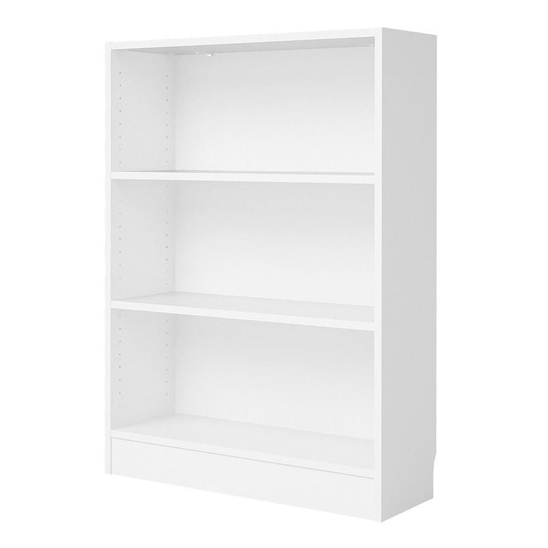 FTG Bookcase Basic Low Wide Bookcase (2 Shelves) in White Bed Kings