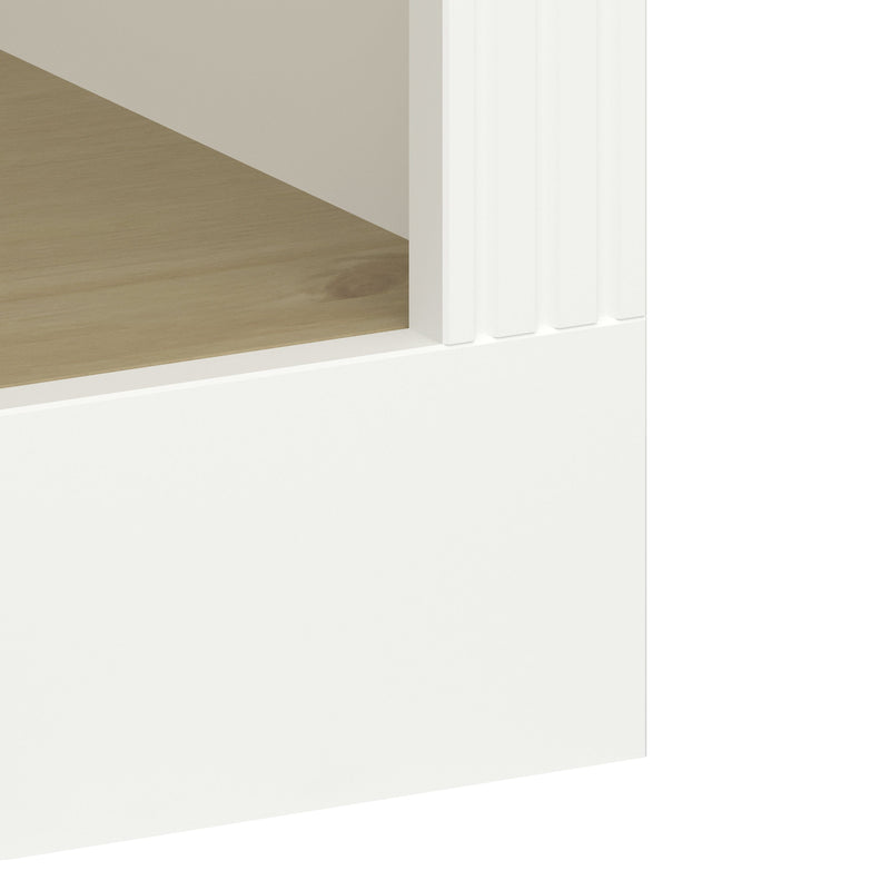 FTG Bookcase Nola 4 Shelf Bookcase White & Pine Bed Kings