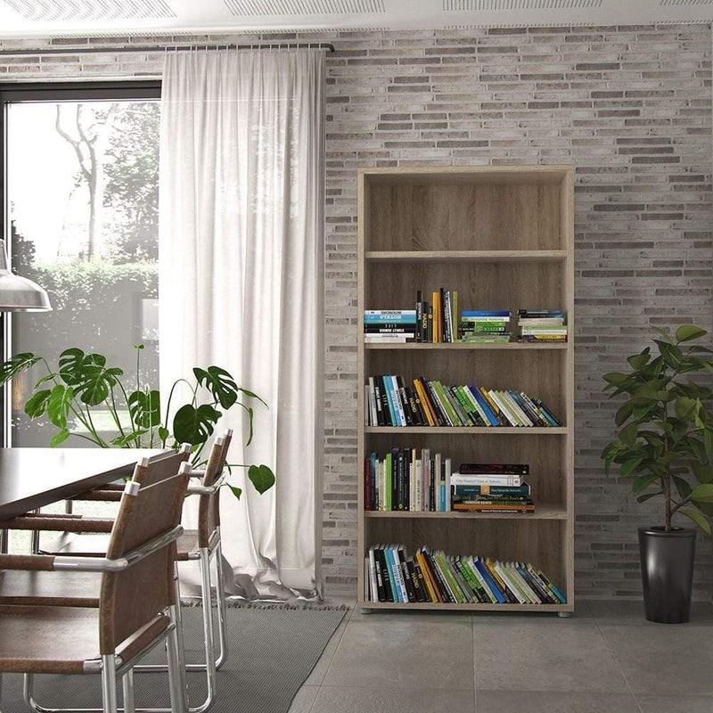FTG Bookcase Prima Bookcase 4 Shelves in Oak Bed Kings