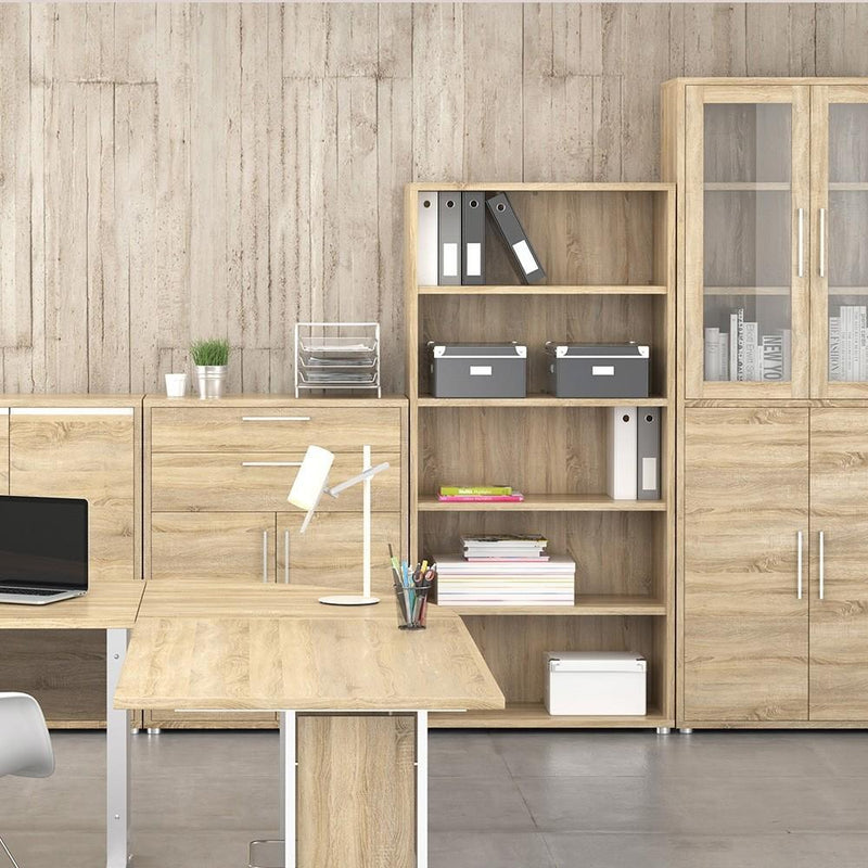 FTG Bookcase Prima Bookcase 4 Shelves in Oak Bed Kings