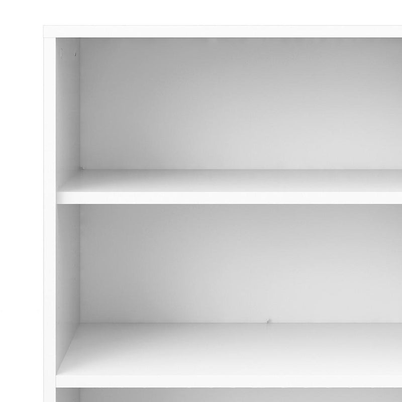 FTG Bookcase Prima Bookcase 5 Shelves in White Bed Kings