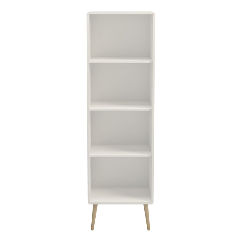 FTG Bookcase Softline Narrow Bookcase Off White Bed Kings
