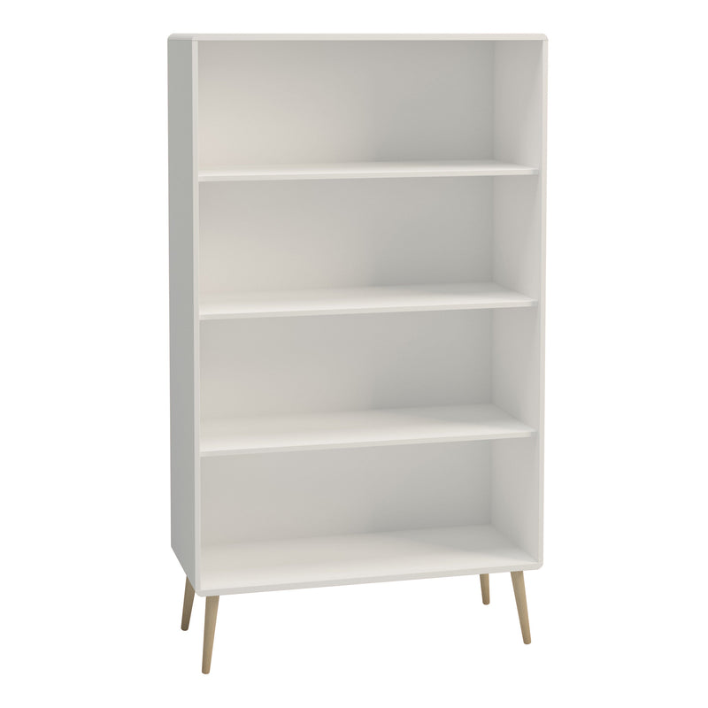 FTG Bookcase Softline Wide Bookcase Off White Bed Kings