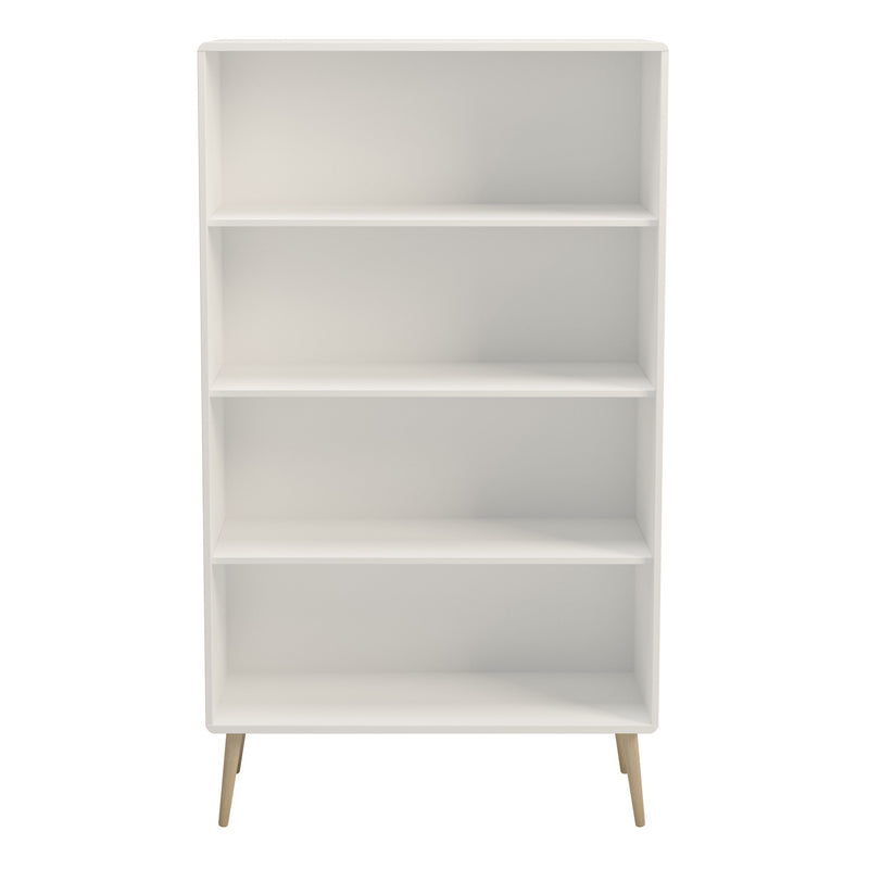 FTG Bookcase Softline Wide Bookcase Off White Bed Kings