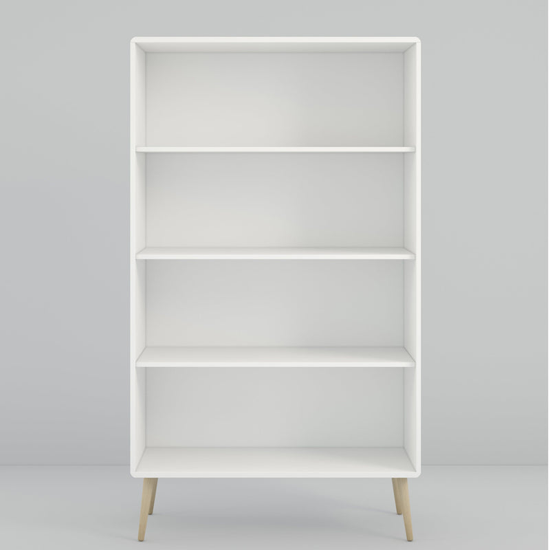 FTG Bookcase Softline Wide Bookcase Off White Bed Kings