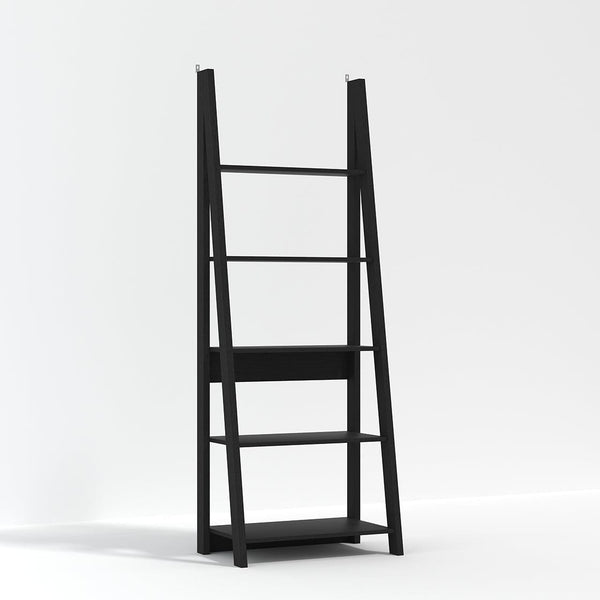 LPD Bookcase Tiva Ladder Bookcase Black Bed Kings