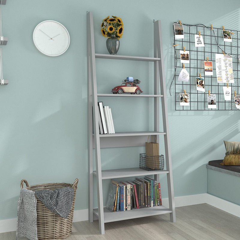 LPD Bookcase Tiva Ladder Bookcase Grey Bed Kings