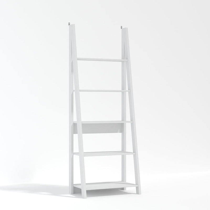 LPD Bookcase Tiva Ladder Bookcase White Bed Kings
