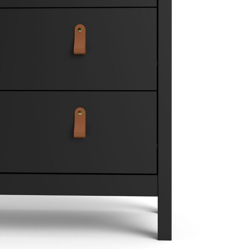 FTG Cabinet Barcelona China Cabinet 2 Doors W/Glass + 3 Drawers In Matt Black Bed Kings