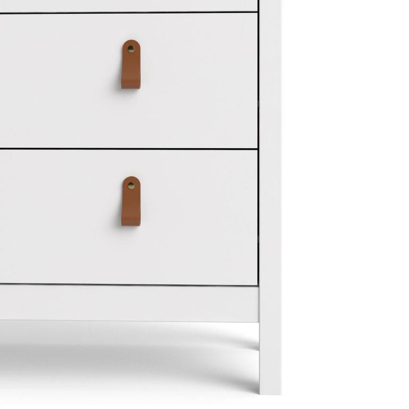 FTG Cabinet Barcelona China Cabinet 2 Doors W/Glass + 3 Drawers In White Bed Kings