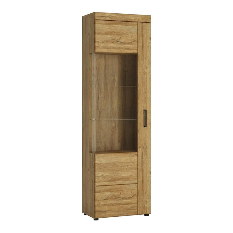 FTG Cabinet Cortina Tall glazed display cabinet (LH) Grandson Oak Bed Kings