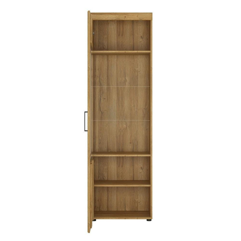 FTG Cabinet Cortina Tall glazed display cabinet (LH) Grandson Oak Bed Kings
