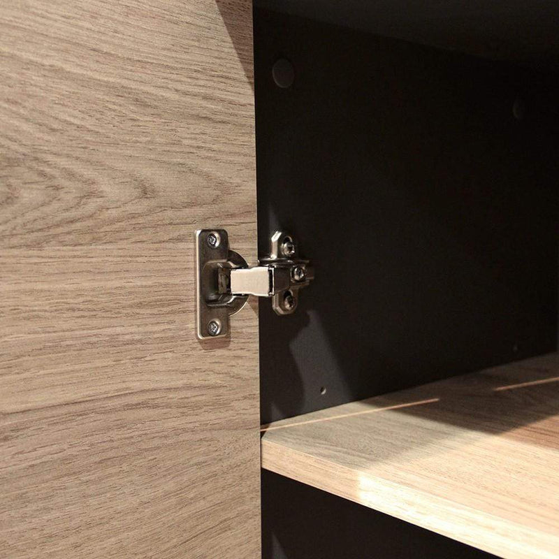 FTG Cabinet Shetland 1 Door 1 Drawer Narrow Glazed display cabinet Shetland Oak Finish Bed Kings