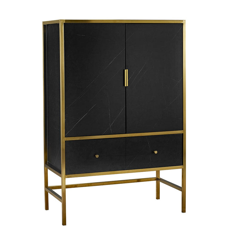 LPD Cabinet Monaco Drinks Cabinet Black Bed Kings