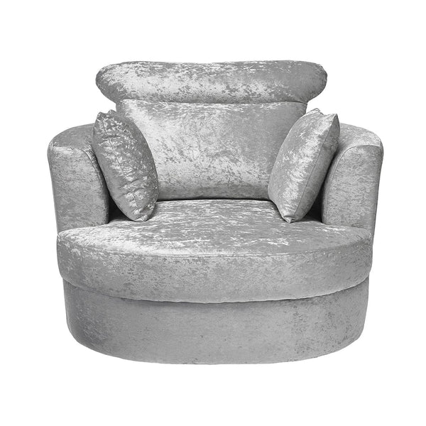 LPD Chair Bliss Large Swivel Silver Bed Kings