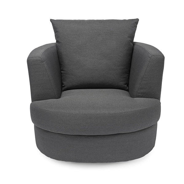 LPD Chair Bliss Small Swivel Chair Grey Bed Kings