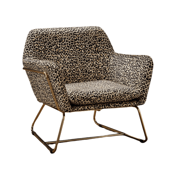 LPD Chair Charles Armchair Leopard Print Bed Kings