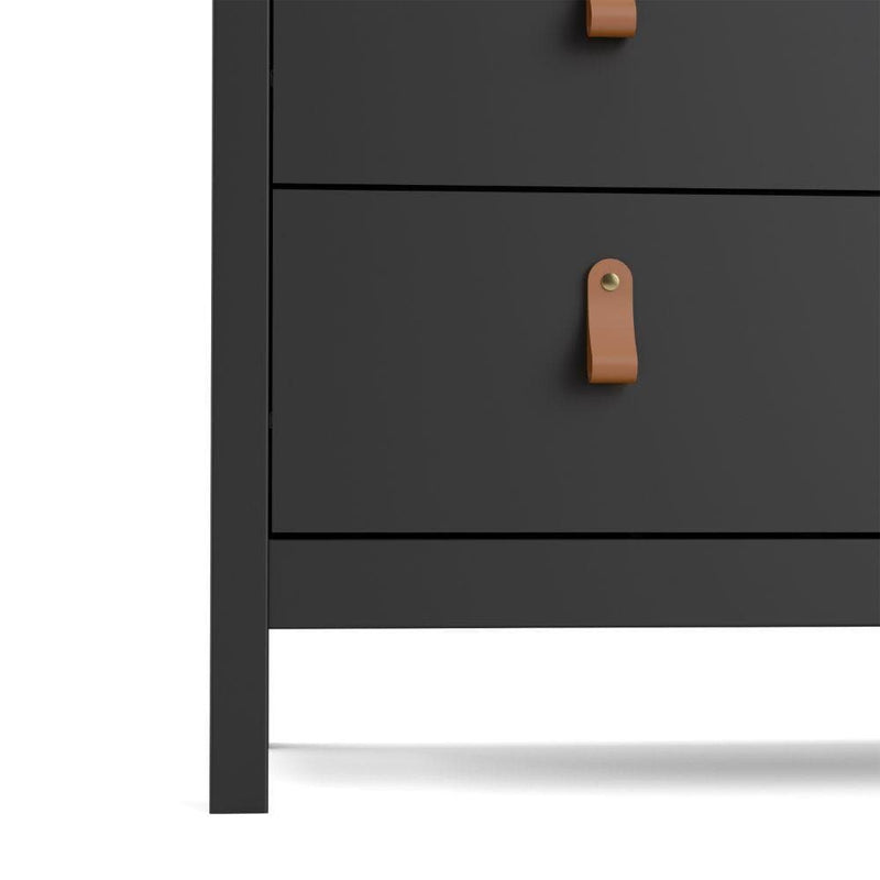 FTG Chest Of Drawers Barcelona Chest 3+2 Drawers In Matt Black Bed Kings
