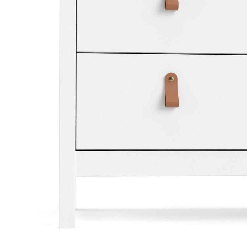 FTG Chest Of Drawers Barcelona Chest 3+2 Drawers In White Bed Kings