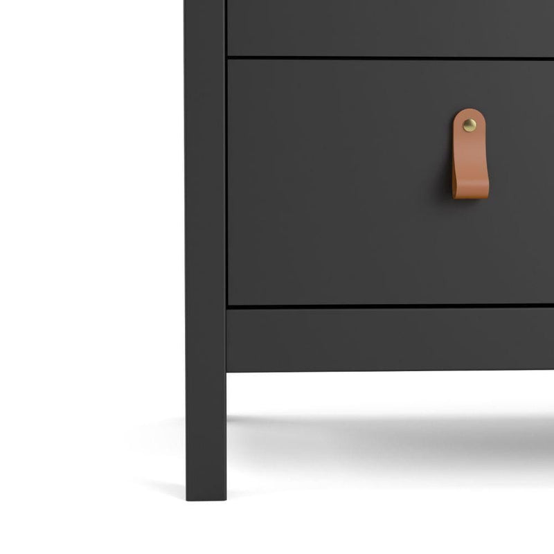FTG Chest Of Drawers Barcelona Chest 3 Drawers In Matt Black Bed Kings