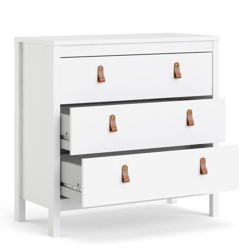 FTG Chest Of Drawers Barcelona Chest 3 Drawers In White Bed Kings