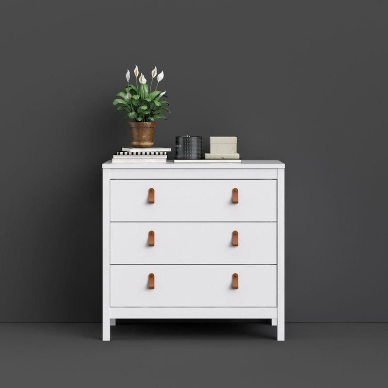 FTG Chest Of Drawers Barcelona Chest 3 Drawers In White Bed Kings