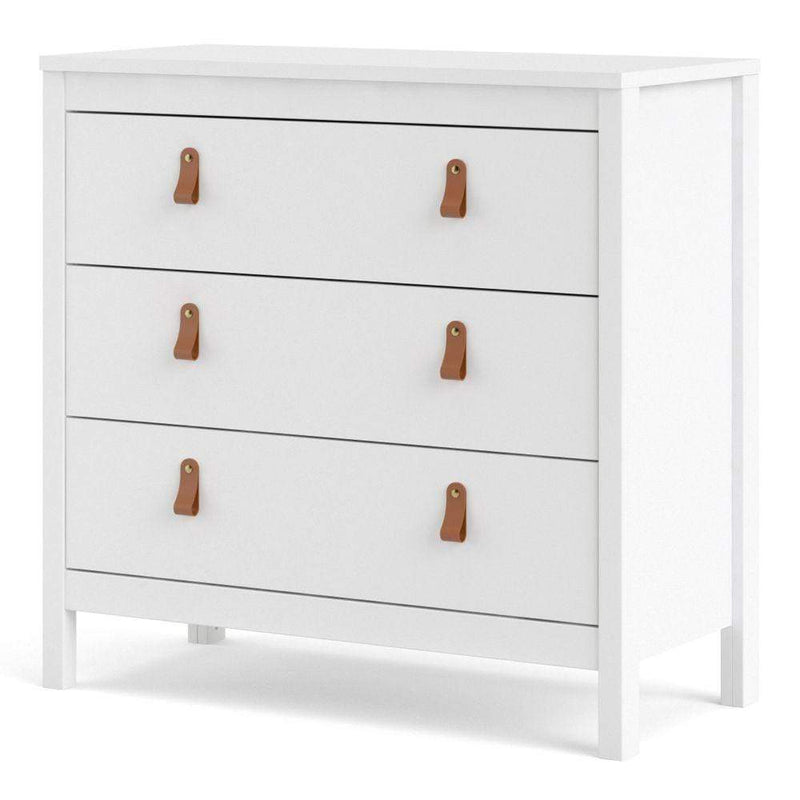 FTG Chest Of Drawers Barcelona Chest 3 Drawers In White Bed Kings