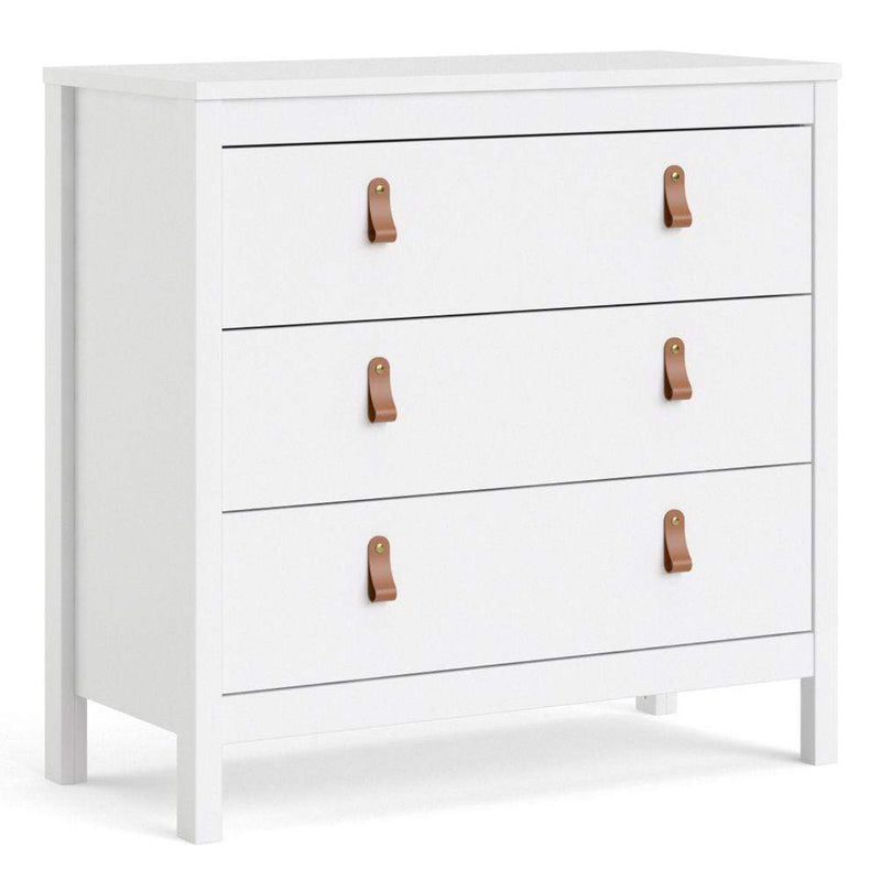 FTG Chest Of Drawers Barcelona Chest 3 Drawers In White Bed Kings