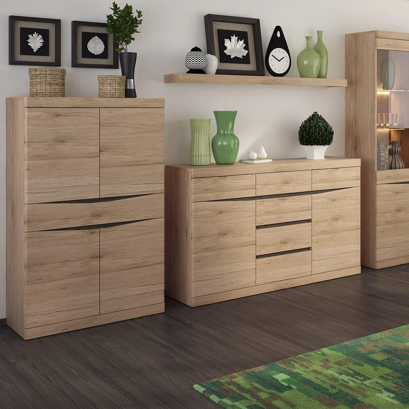 Kensington 4 + 4 Wide Chest of Drawers Oak