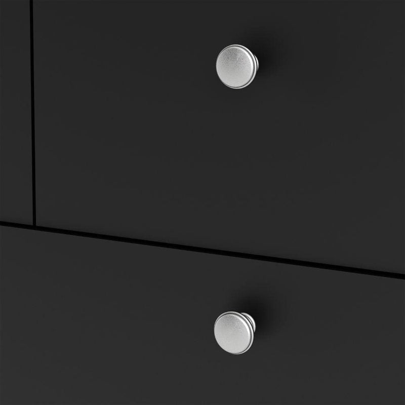 FTG Chest Of Drawers Madrid Chest 3+2 Drawers In Matt Black Bed Kings