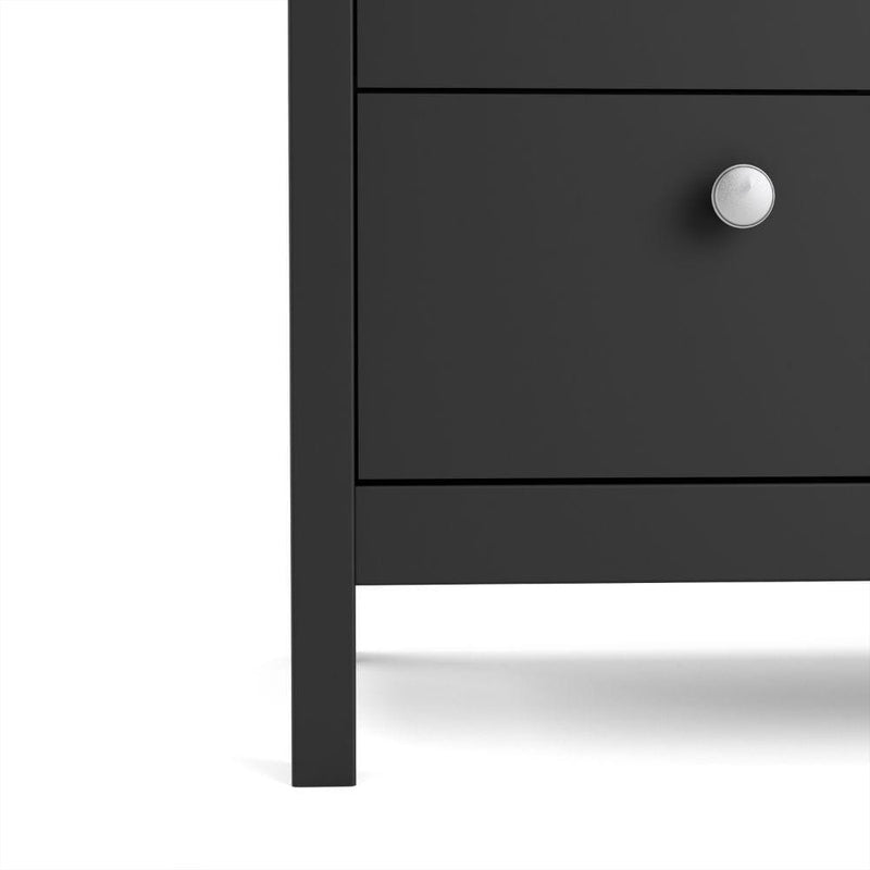 FTG Chest Of Drawers Madrid Chest 3 Drawers In Matt Black Bed Kings
