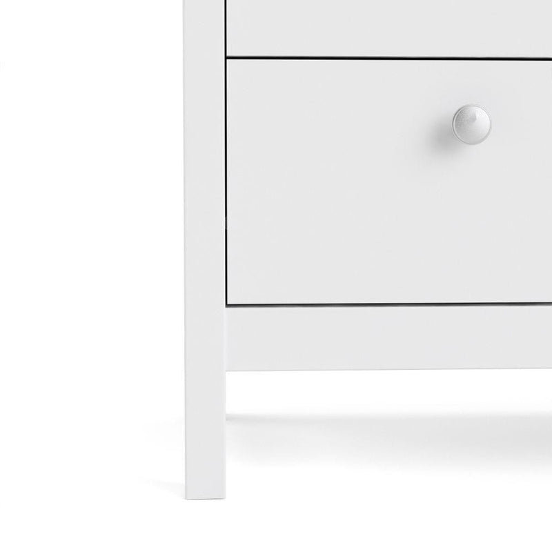 FTG Chest Of Drawers Madrid Chest 3 Drawers In White Bed Kings