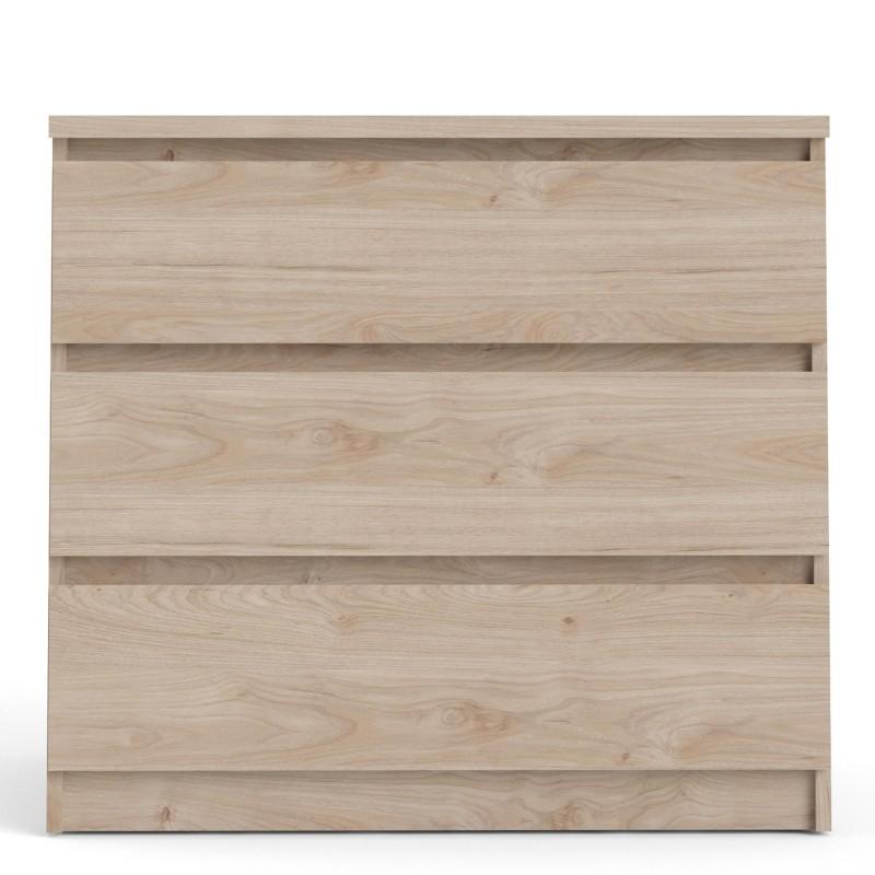 FTG Chest Of Drawers Naia Chest of 3 Drawers in Jackson Hickory Oak Bed Kings