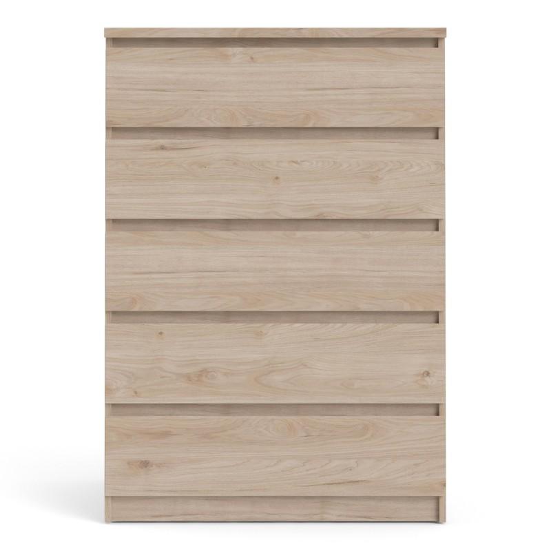 FTG Chest Of Drawers Naia Chest of 5 Drawers in Jackson Hickory Oak Bed Kings