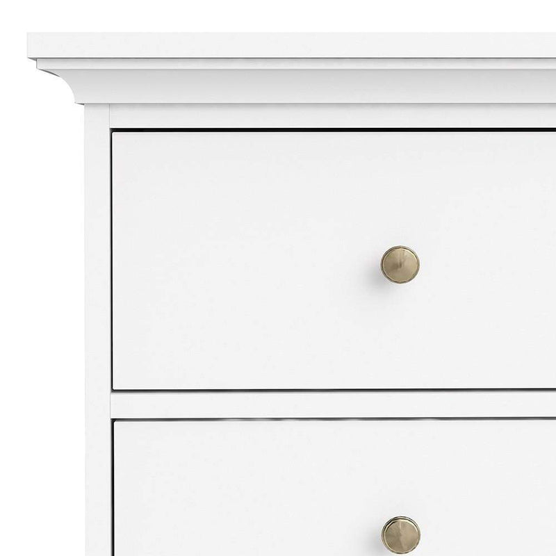 FTG Chest Of Drawers Paris Chest of 8 Drawers in White Bed Kings