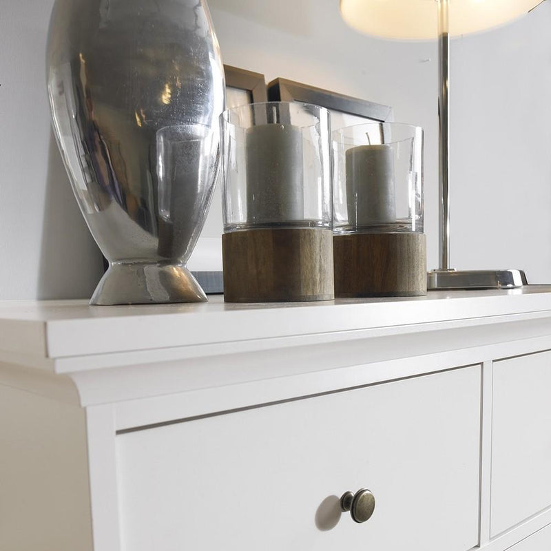 FTG Chest Of Drawers Paris Chest of 8 Drawers in White Bed Kings