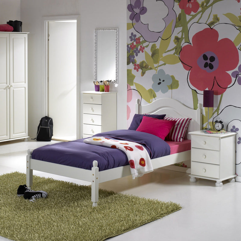 FTG Chest Of Drawers Richmond 5 Drawer Narrow Chest Off White Bed Kings