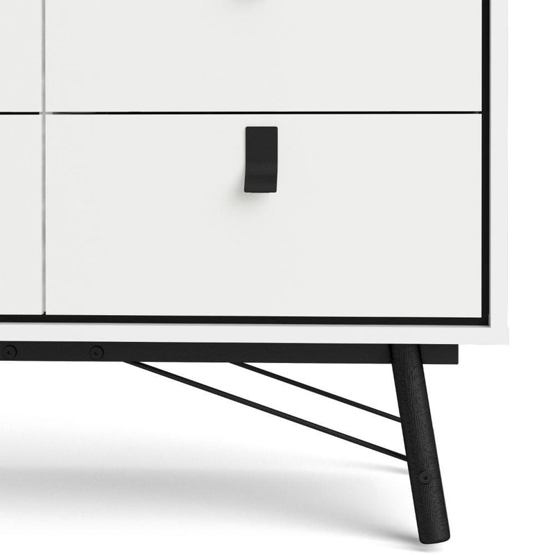 FTG Chest Of Drawers Ry Double Chest Of Drawers 6 Drawers In Matt White Bed Kings