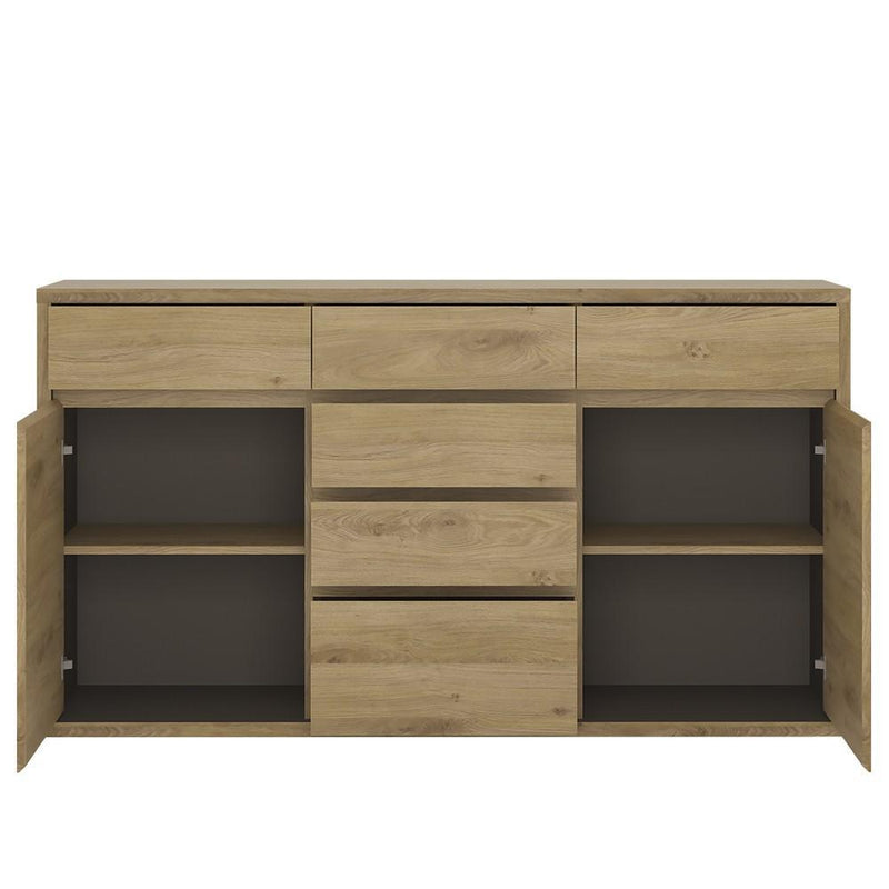 FTG Chest Of Drawers Shetland 2 door 6 drawer chest Shetland Oak Bed Kings