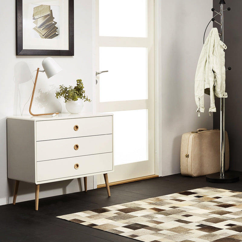FTG Chest Of Drawers Softline 3 Drawer Wide Chest Off White Bed Kings